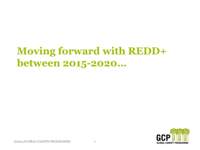Critical theme - Moving forward with REDD+ (part two)