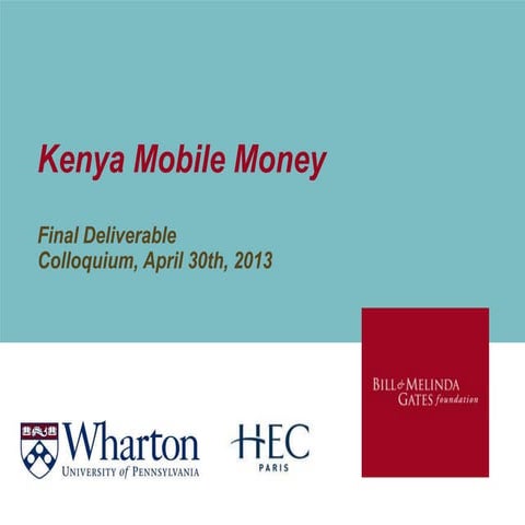 GCP Kenya Mobile Finance Deliverable