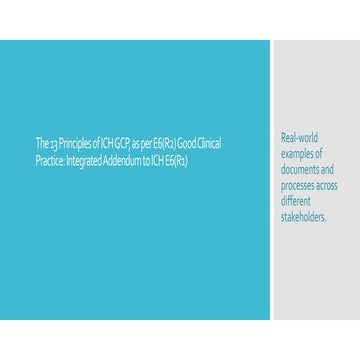 Gcp principles and their applications