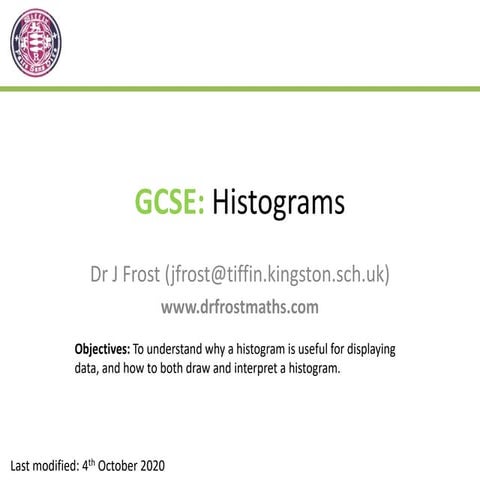 Edexcel IGCSE-Drawing and Interpretation Histograms.pptx