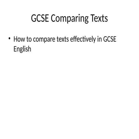 Comparing texts | PPTX