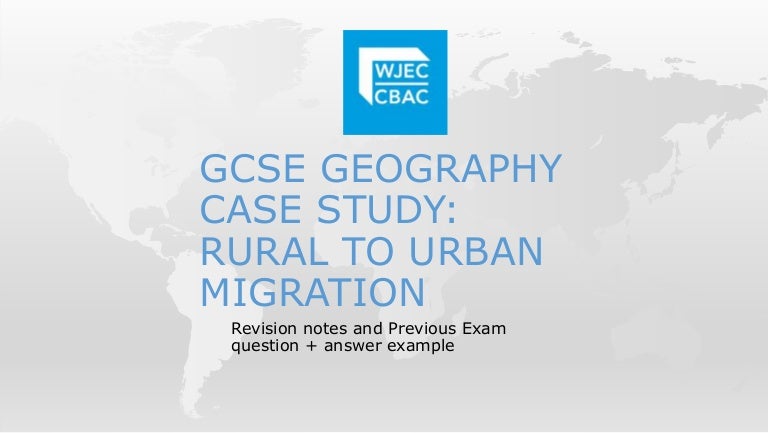 Case study rural to urban migration