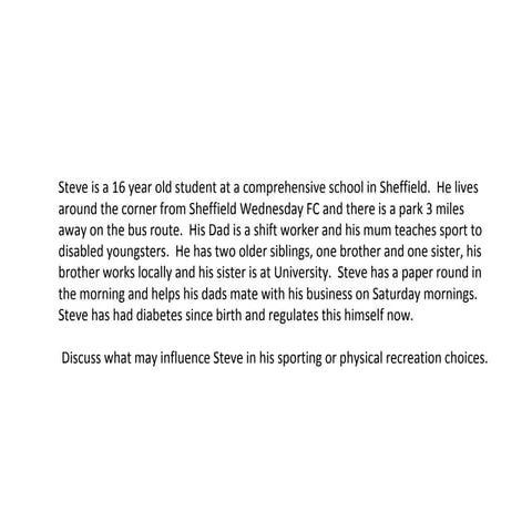 Gcse influences question