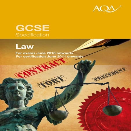 Gcse Law Specification 2010