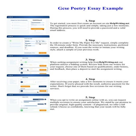 Gcse Poetry Essay Example. Online assignment writing service.