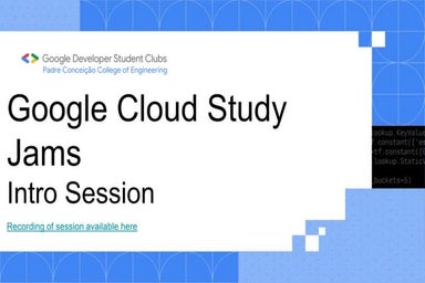 Google Cloud Study Jams Info Session