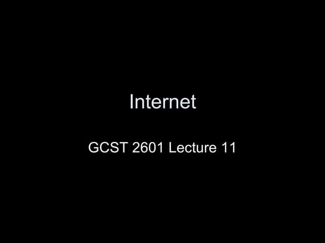 Internet Lecture