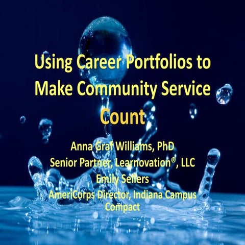 Gcsv2011 using career portfolios-anna graf williams and emily sellers