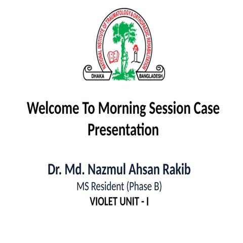 Case presentation on Fracture neck of femur | PPTX