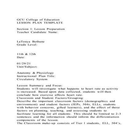 Gcu college of education lesson plan template section 1 lesso
