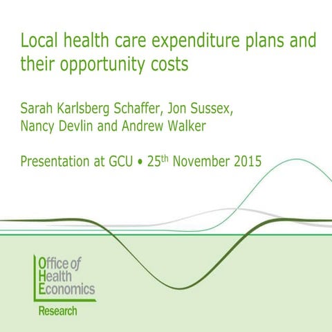 Local health care expenditure plans and their opportunity costs