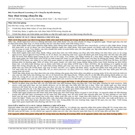 SUY THAI TRONG CHUYỂN DẠ