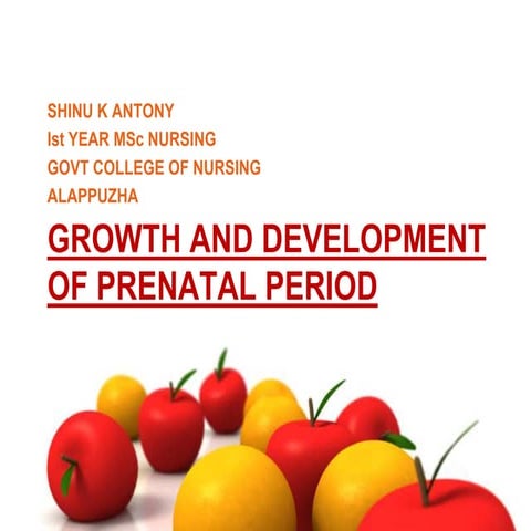 growth and development of prenatal period