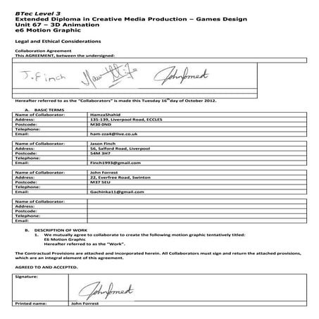 Collaboration Agreement