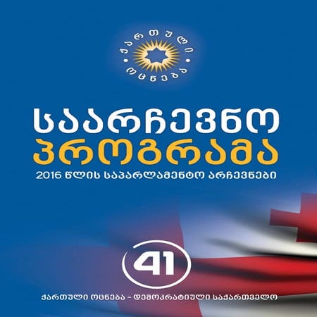 ქართული ოცნება, წინასაარჩევნო დაპირებები და საარჩევნო პროგრამა