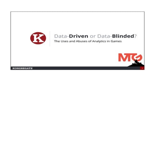 Emily Greer at GDC 2018: Data-Driven or Data-Blinded?