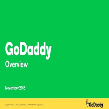 GoDaddy Overview November 2016