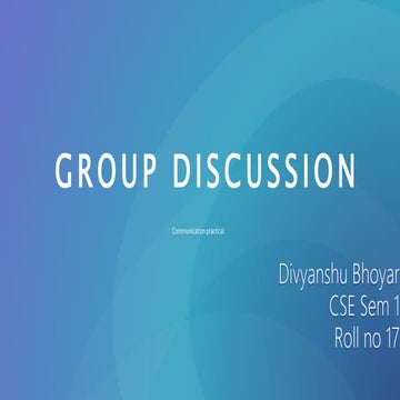 Group discussion