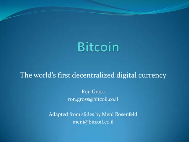 Intro to Bitcoin