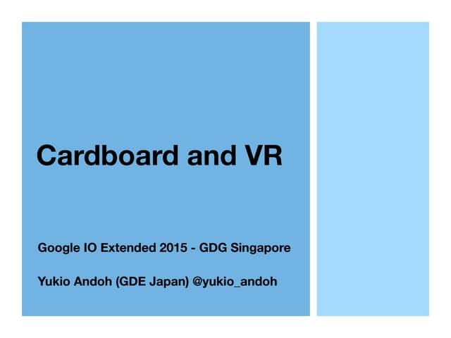 google cardboard and VR tips
