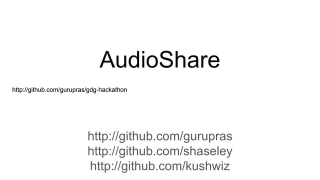 AudioShare GDG