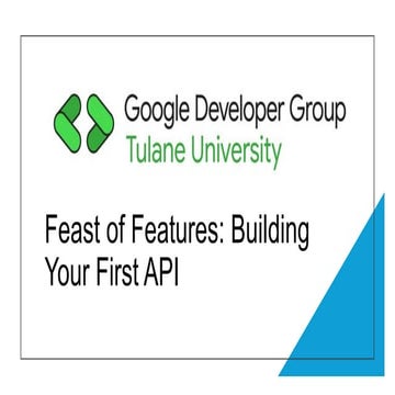 Feast of Features: Building Your First API | PDF