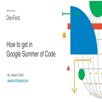 How to get in GSoC , DevFest Algiers  2018
