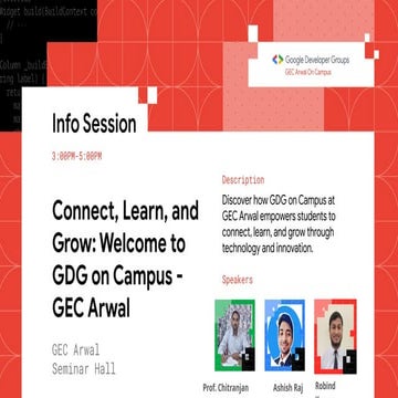 gdg_info_session_on campus GEC Arwal by Ashish Raj Lead Google developer grou...