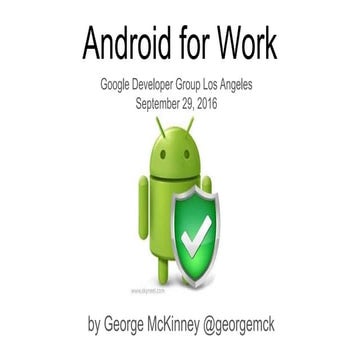 Overview of Android for Work 