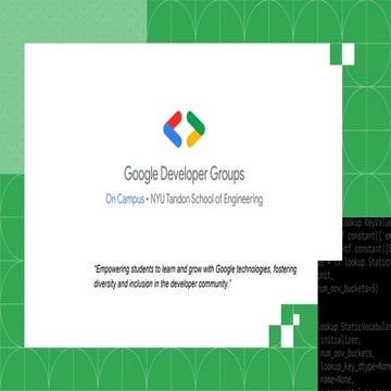 Info Session |  GDG On Campus NYU Tandon