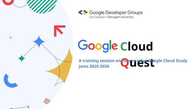 Google Cloud Quest : An introductory training session on how to solve Google ...