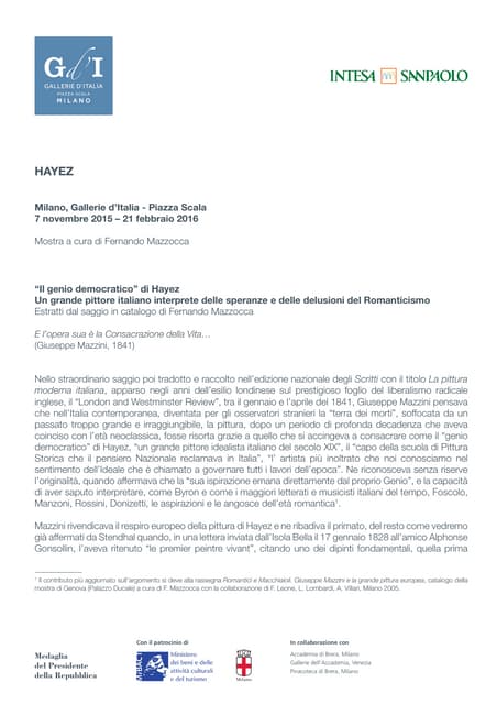 Hayez - Estratto saggio Mazzocca