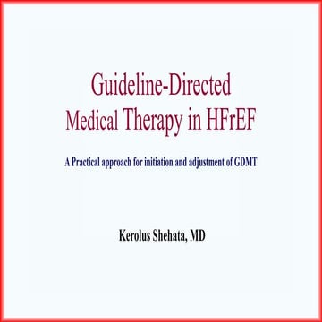 Guideline‐Directed Medical Therapy in HFrEF