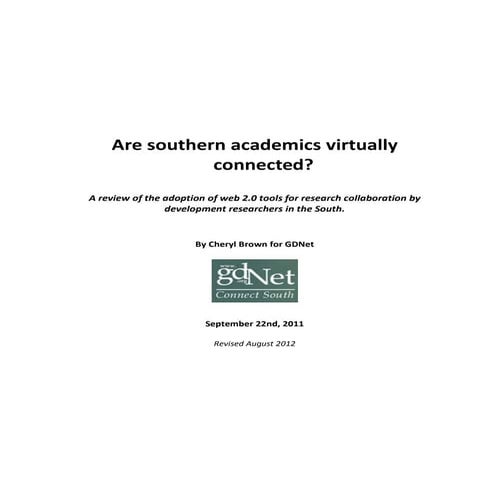 Are southern academics virtually connected?