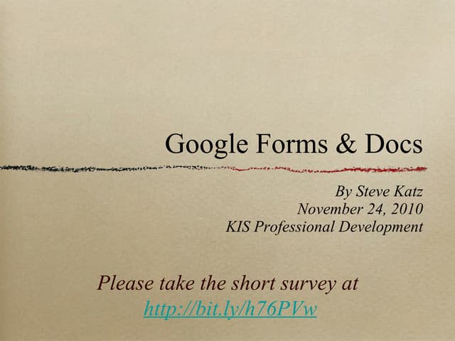 Intro to Google Docs & Forms