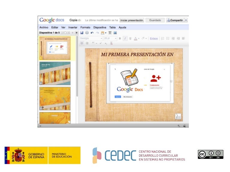 Presentaciones con Google Docs. CeDeC