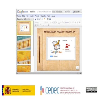 Presentaciones con Google Docs. CeDeC