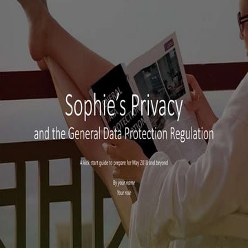 Sophie's Privacy - a story about GDPR