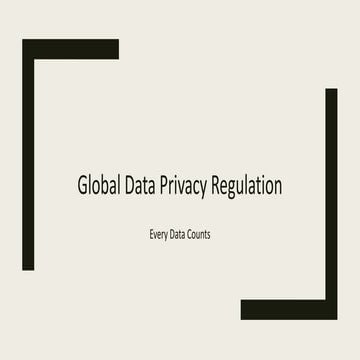 Global Data Privacy Regulation