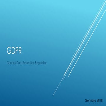 GDPR - Compliance al nuovo regolamento europeo per la protezione dei dati sen...