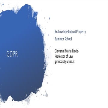 GDPR and Copyright Law