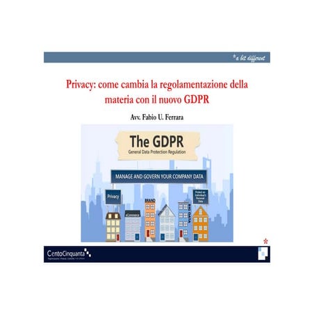 GDPR -nuova normativa privacy pt