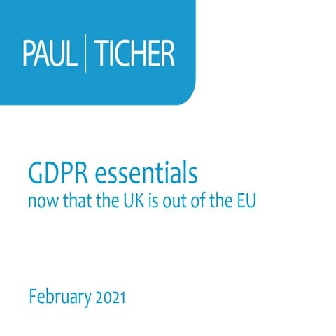 Gdpr presentation-february-24t