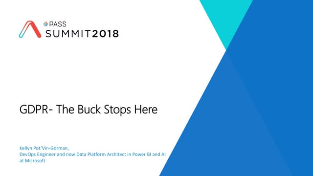 GDPR-  The Buck Stops Here