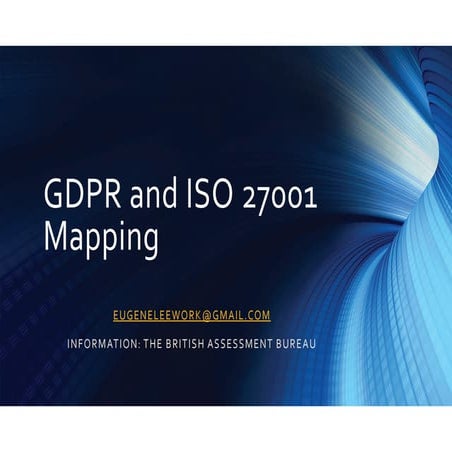 GDPR and ISO27001 mapping EL