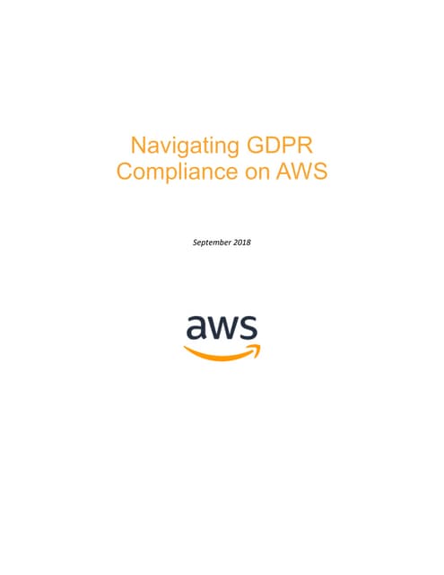 Gdpr compliance on_aws