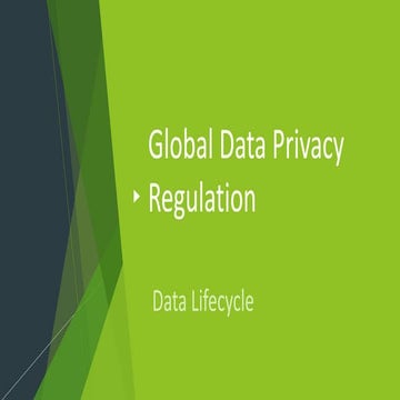 GDPR Data Life Cycle