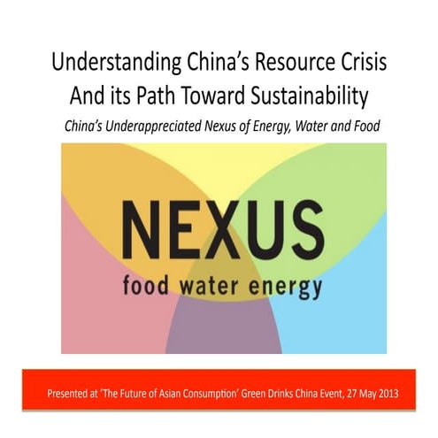 Understanding China's Resource Crisis