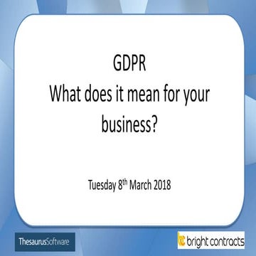 GDPR: What does it mean for your business?