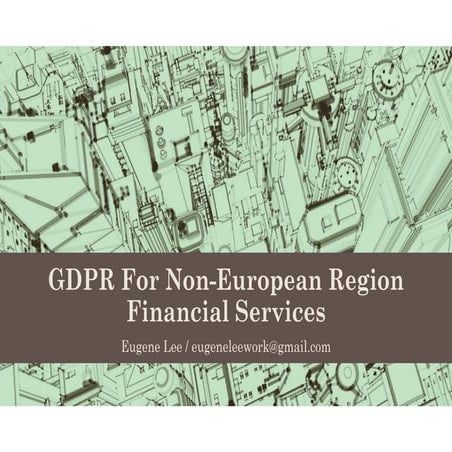 GDPR for Non-European Region - Financial Services EL